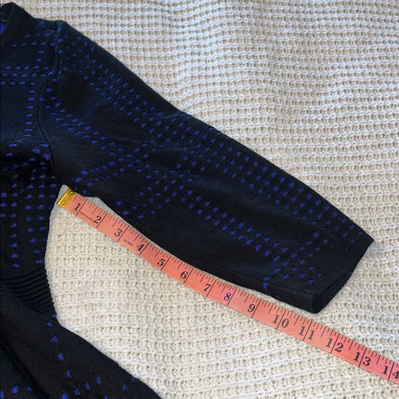 Lane Bryant Black and Blue Patterned 3/4 Sleeve Dress - Picture 11 of 11